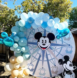 Allenjoy Custom Carnival Fun Ferris Wheel Round Cover Backdrop