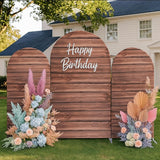 Allenjoy Personalized Custom Rustic Wood Arch Covers Set DLZ-e2b9fa