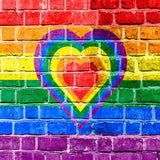 Rainbow Heart Wall Photography Backdrop GBSX-99875