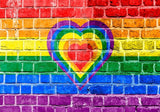 Rainbow Heart Wall Photography Backdrop GBSX-99875