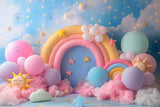 Allenjoy Rainbow Sunshine Cake Smash Photography Backdrop Gbsx-00507