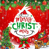 Allenjoy Red And Green Merry Grinchmas Birthday Photography Backdrop Gbsx-01080