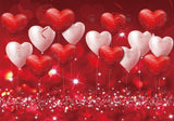 Allenjoy Red And Pink Bokeh Heart Balloons Photography Backdrop Gbsx-01274