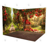 Allenjoy Red Apple Orchard Room Set Backdrop YM8T-A9080&GBSX-00122&GBSX-99762