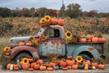 Allenjoy Red Autumn Harvest Truck Photography Backdrop GBSX-00094