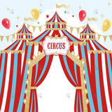 Allenjoy Red Circus Tent Photography Backdrop Gbsx-00728