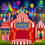 Allenjoy Red Circus Tent Photography Backdrop Gbsx-00839