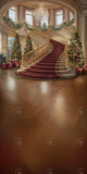 Allenjoy Regal Christmas Staircase Photography Backdrop Gbsx-00192