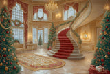 Allenjoy Regal Christmas Staircase Photography Backdrop Gbsx-01013