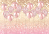 Allenjoy Rose Gold Birthday Balloons Photography Backdrop Gbsx-00408