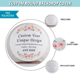 Allenjoy Custom Round Backdrop Fabric Cover | Party Supplies