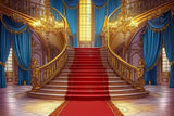 Allenjoy Royal Castle Staircase Photography Backdrop Gbsx-01057