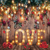 Allenjoy Rustic Wooden Love Photography Backdrop Gbsx-01258