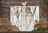 Fall Farm Door Photography Backdrop