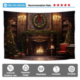 Allenjoy Christmas Fireplace Photography Backdrops Christmas Living Room Interior Photo Background