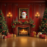 Allenjoy Santa Claus Christmas Fireplace  Photography Backdrop Gbsx-01048