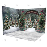 Allenjoy Santa Tree Farm Room Set Backdrop GBSX-00021&GBSX-00020&GBSX-99970