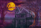 Allenjoy Scary Halloween Haunted House Photography Backdrop Gbsx-00665