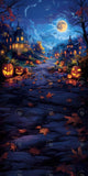 Allenjoy Scary Halloween Village Night Photography Backdrop Gbsx-00619