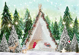 Snowy Forest Tent Photography Backdrop GBSX-99904