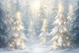 Snowy Winter Scene Photography Backdrop GBSX-99907