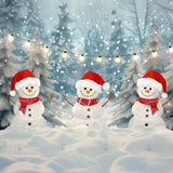 Snuggly Snowman Wonderland Photography Backdrop GBSX-99908