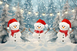 Snuggly Snowman Wonderland Photography Backdrop GBSX-99908