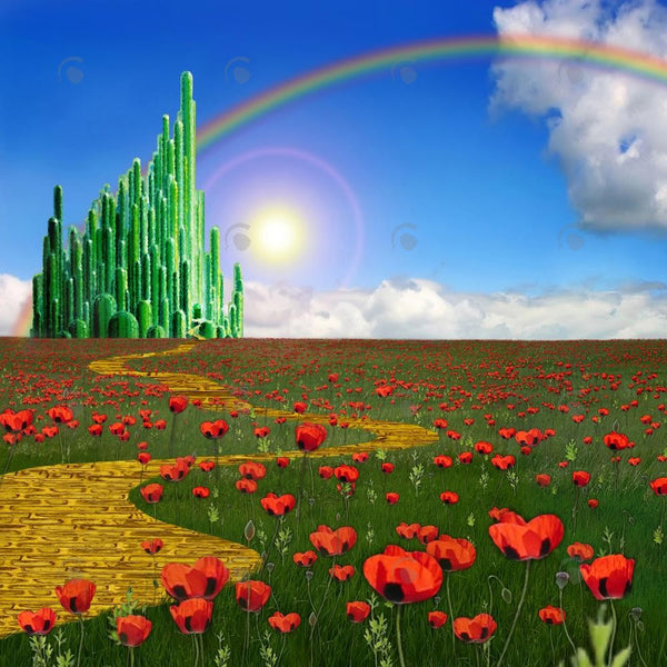 Allenjoy Spring Green Castle Photography Backdrop Gbsx-00697 – Allenjoy ...