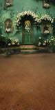 Allenjoy Spring Green Garden Floral Door Photography Backdrop Gbsx-01227
