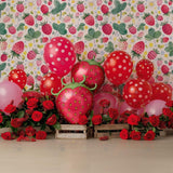 Allenjoy Strawberry Balloons Photography Backdrop Gbsx-00296