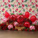 Allenjoy Strawberry Balloons Photography Backdrop Gbsx-00297