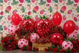 Allenjoy Strawberry Balloons Photography Backdrop Gbsx-00297