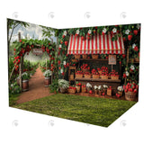 Allenjoy Strawberry Farm Room Set Backdrop GBSX-00077&GBSX-00081&GBSX-99784