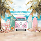 Allenjoy Summer Beach Van Photography Backdrop GBSX-00038