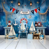 Allenjoy Summer Nautical Aboard Photography Backdrop Gbsx-00760