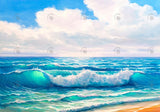 Allenjoy Summer Ocean Wave Photography Backdrop Gbsx-00411