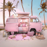 Allenjoy Summer Pink Camper Photography Backdrop Gbsx-00310