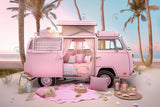 Allenjoy Summer Pink Camper Photography Backdrop Gbsx-00310