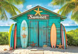 Allenjoy Summer Surfboard Shop Photography Backdrop Gbsx-00343