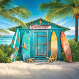 Allenjoy Summer Surfboard Shop Photography Backdrop Gbsx-00357