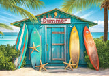 Allenjoy Summer Surfboard Shop Photography Backdrop Gbsx-00344