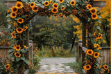 Allenjoy Sunflower Arch Photography Backdrop Gbsx-00647