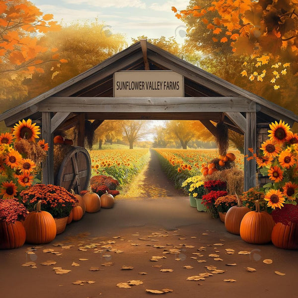 Farm Ranch Backdrop Allenjoy Sunflower Valley Farms Photography Backdrop Gbsx-00850 ...