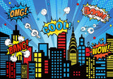 Allenjoy Superhero Cityscape Photography Backdrop Gbsx-00592