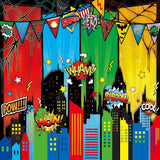 Allenjoy Superhero Cityscape Photography Backdrop Gbsx-00931