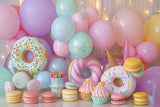 Allenjoy Sweet Donuts Balloons Photography Backdrop Gbsx-00508