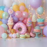 Allenjoy Sweet Donuts Balloons Photography Backdrop Gbsx-00509