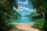 Allenjoy Tropical Holiday Beach Photography Backdrop GBSX-00135