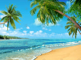 Summer Luau Tropical Paradise Beach Backdrop