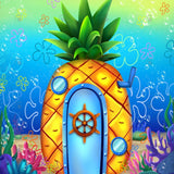 Under The Sea Pineapple House Photography Backdrop GBSX-99945